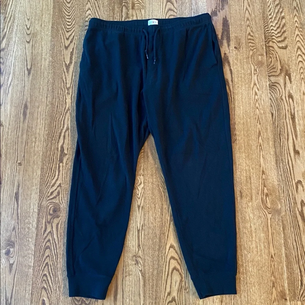 Mens J. Crew size large black joggers athletic comfort pant style #BS571